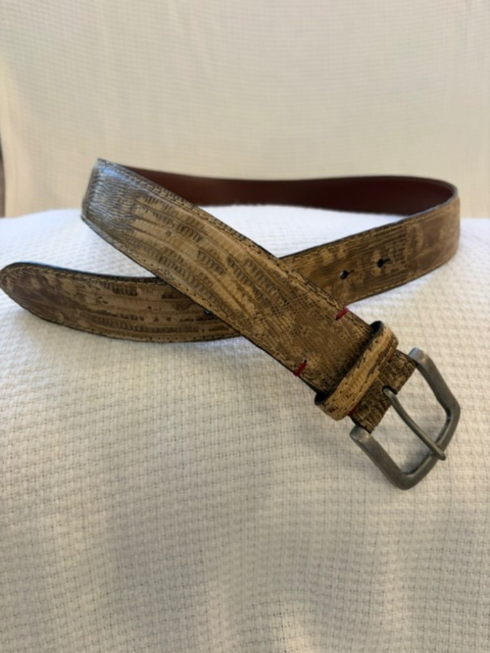 Torino Elite Tejus Lizard Mens Belt Size 38